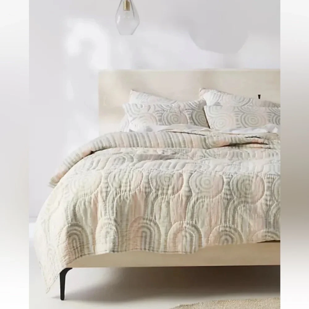 Anthropologie Marleigh Quilt Set of 2 King Shams